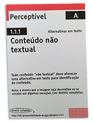 Cartão de critério de sucesso - 1.1.1 - Conteúdo não textual