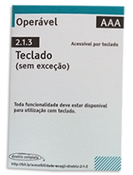 Cartão de critério de sucesso - 2.1.3 - Teclado (sem exceção)