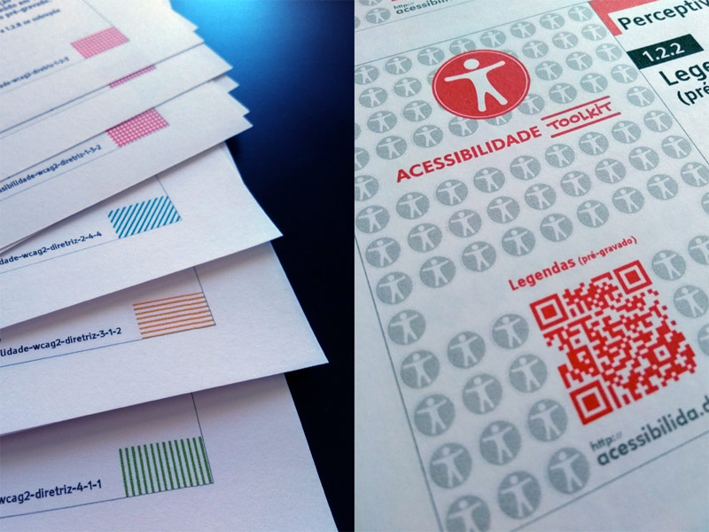 Processo de criação - Design inclusivo através de padrões e aplicação de QRCode.